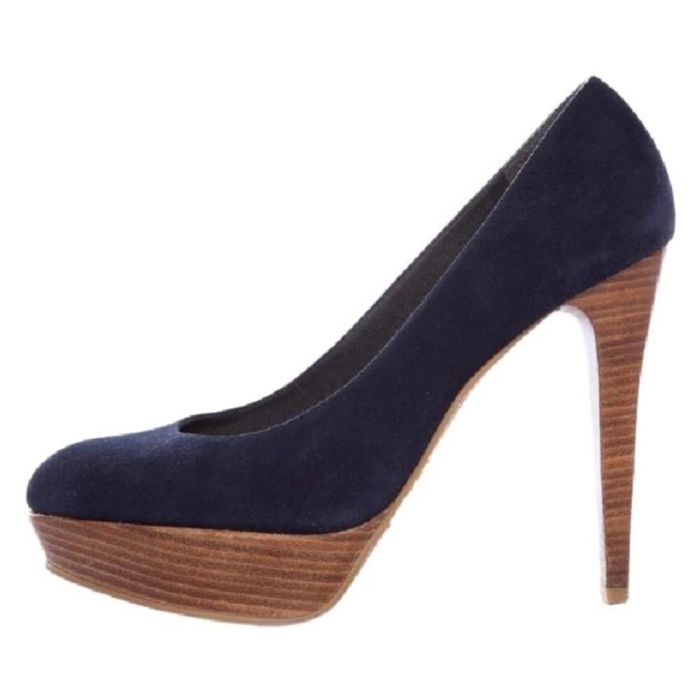 Stuart Weitzman navy blue platform heels